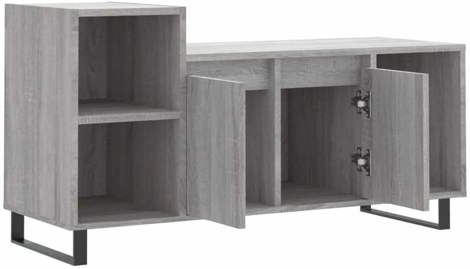 TV staliukas Televizoriaus spintelė, pilka ąžuolo, 100x35x55cm, mediena