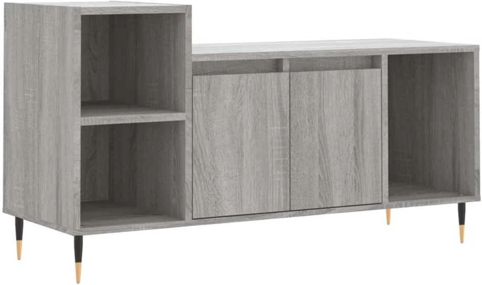 TV staliukas Televizoriaus spintelė, pilka ąžuolo, 100x35x55cm, mediena