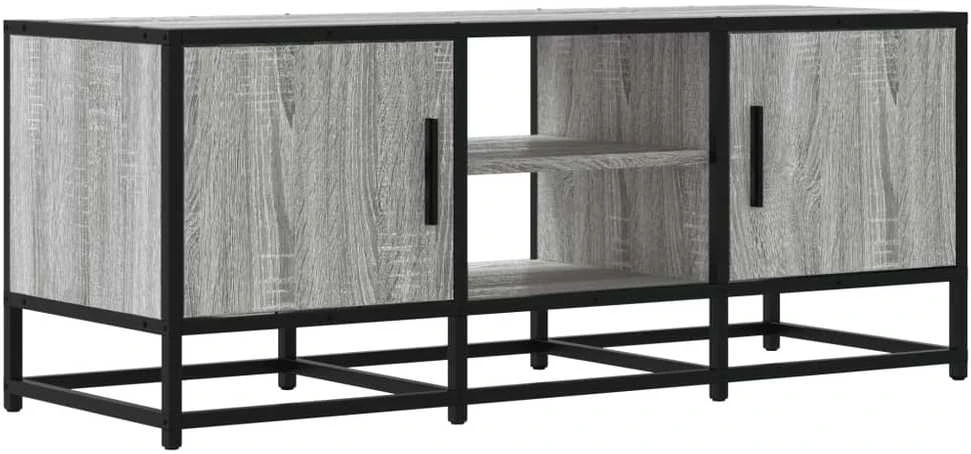 TV staliukas Televizoriaus spintelė, pilka, 100x35x41cm, mediena ir metalas