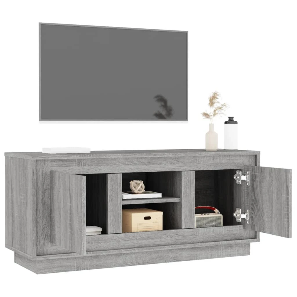 TV staliukas Televizoriaus spintelė, pilka ąžuolo, 102x35x45cm, mediena