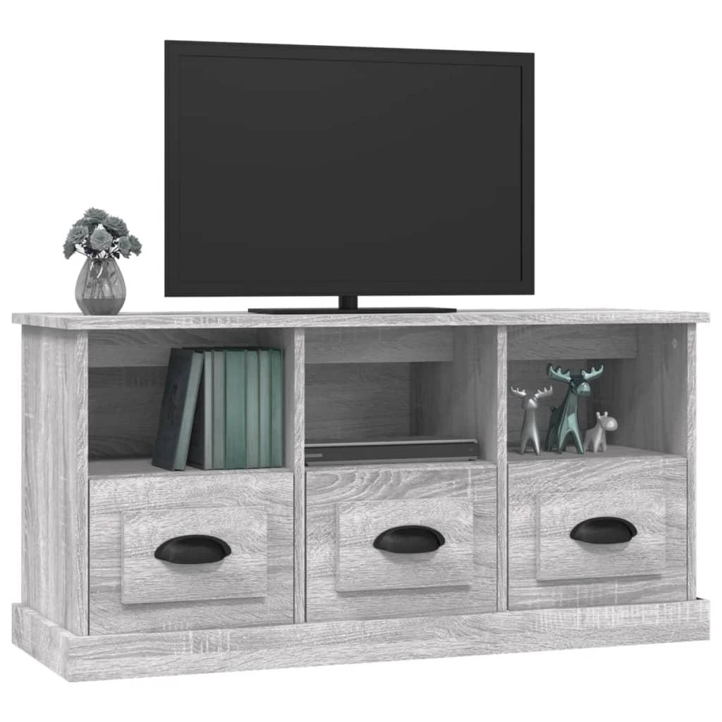TV staliukas Televizoriaus spintelė, pilka ąžuolo, 100x35x50cm, mediena