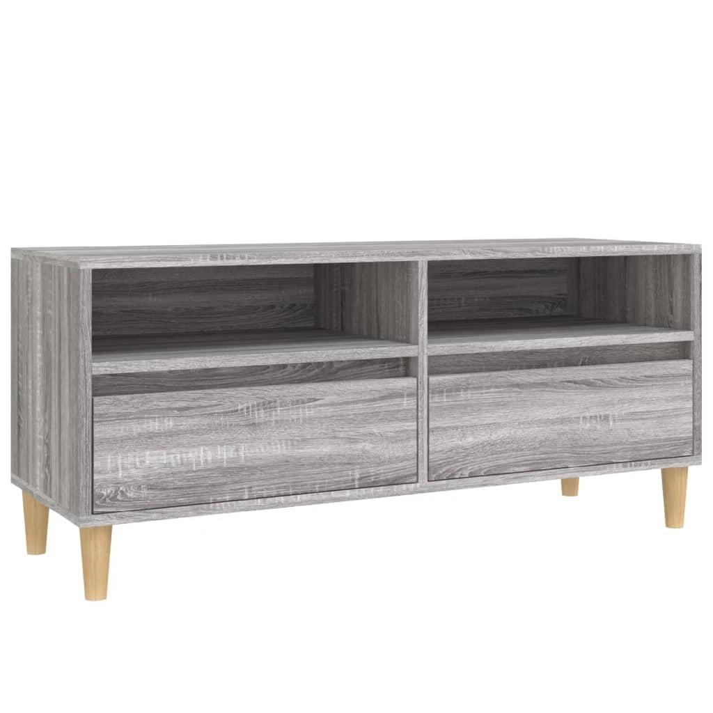 TV staliukas Televizoriaus spintelė, pilka ąžuolo, 100x34,5x44,5cm, mediena