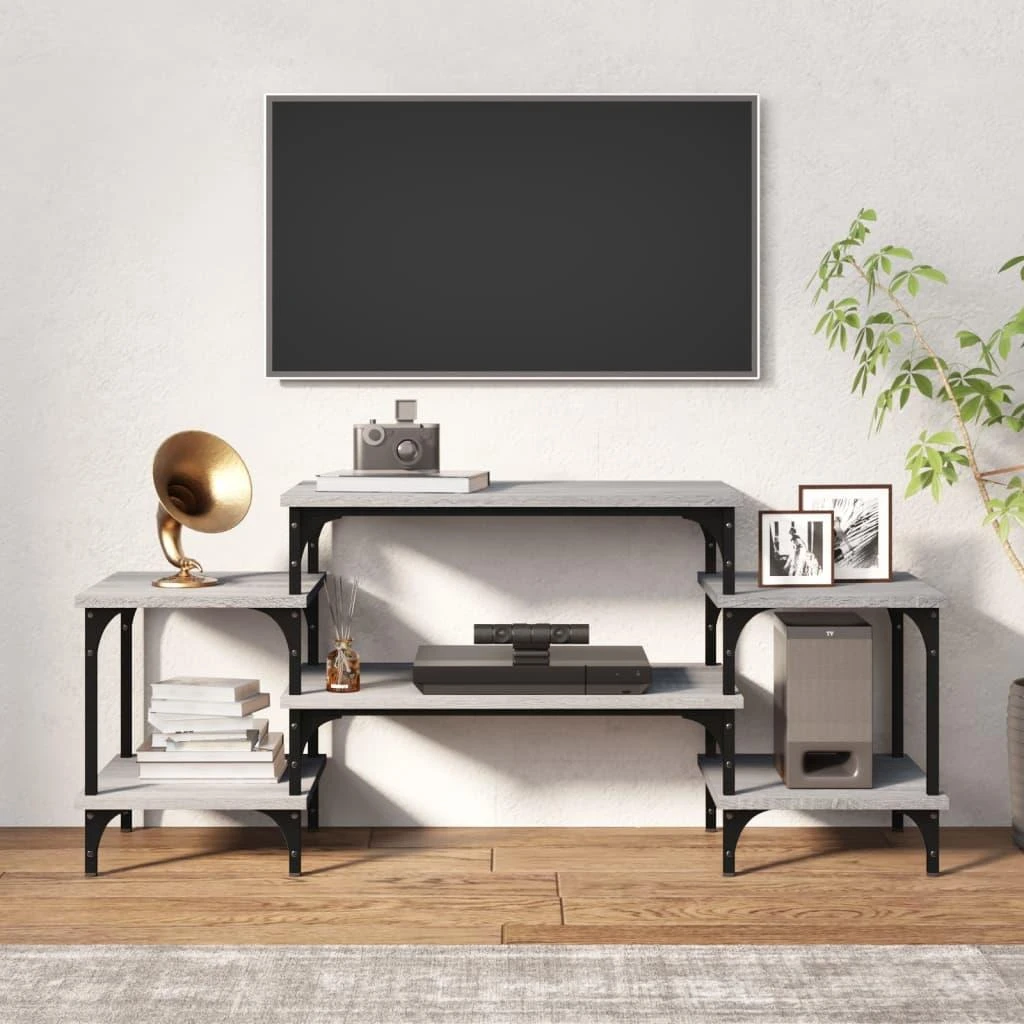 TV staliukas Televizoriaus spintelė, pilka ąžuolo, 117x35x52cm, mediena