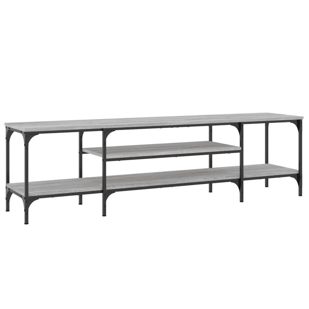 TV staliukas Televizoriaus spintelė, pilka, 161x35x45cm, mediena ir geležis