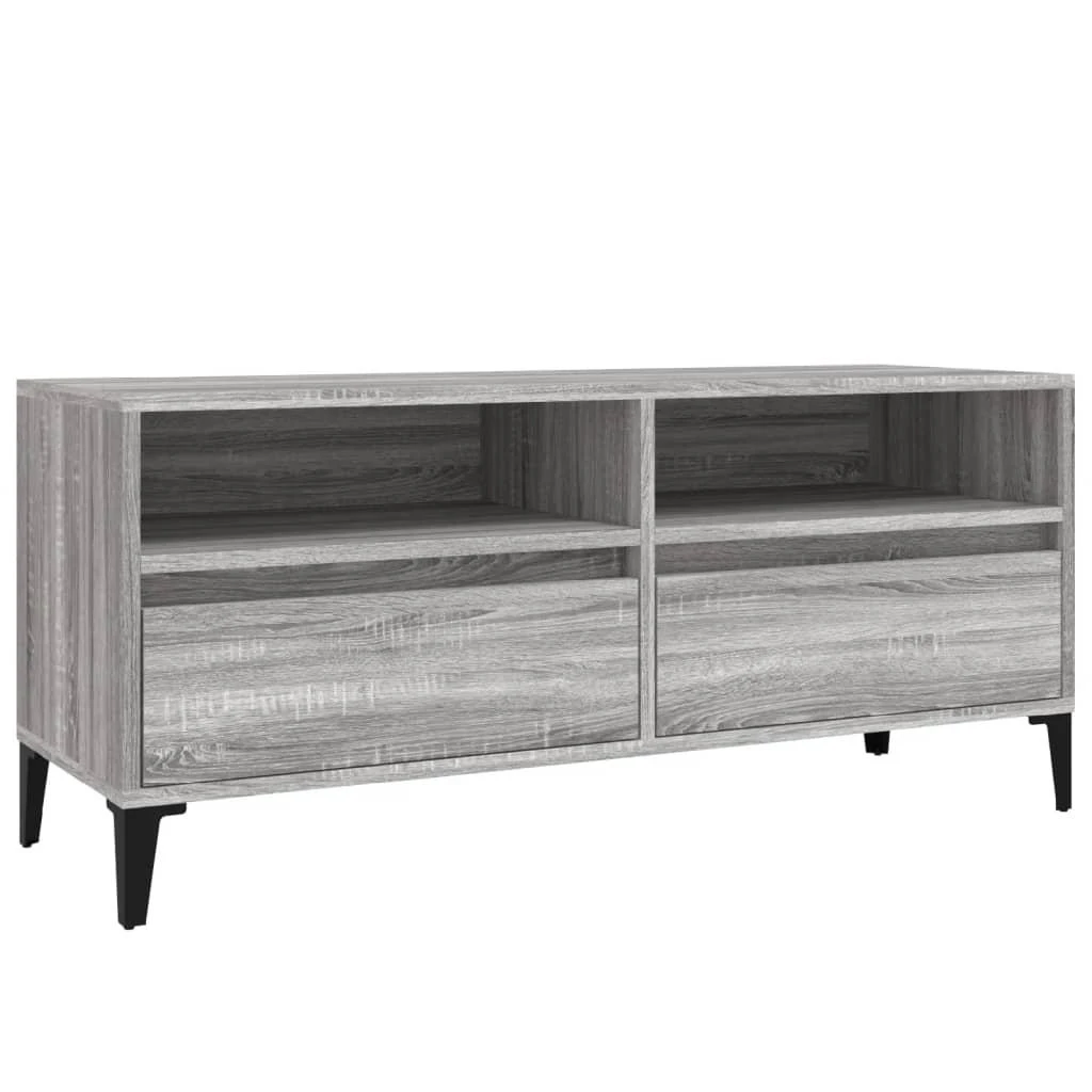 TV staliukas Televizoriaus spintelė, pilka ąžuolo, 100x34,5x44,5cm, mediena