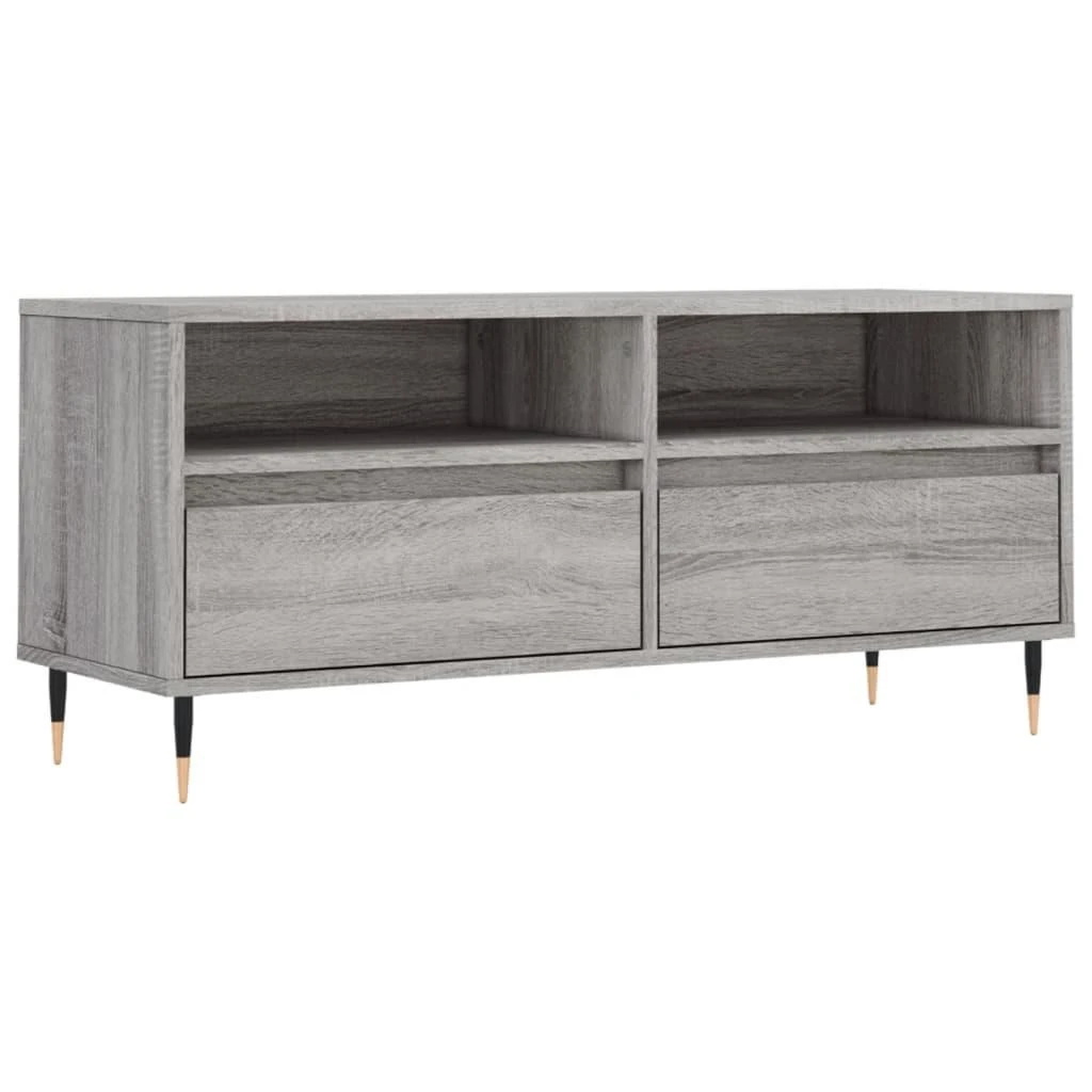 TV staliukas Televizoriaus spintelė, pilka ąžuolo, 100x34,5x44,5cm, mediena