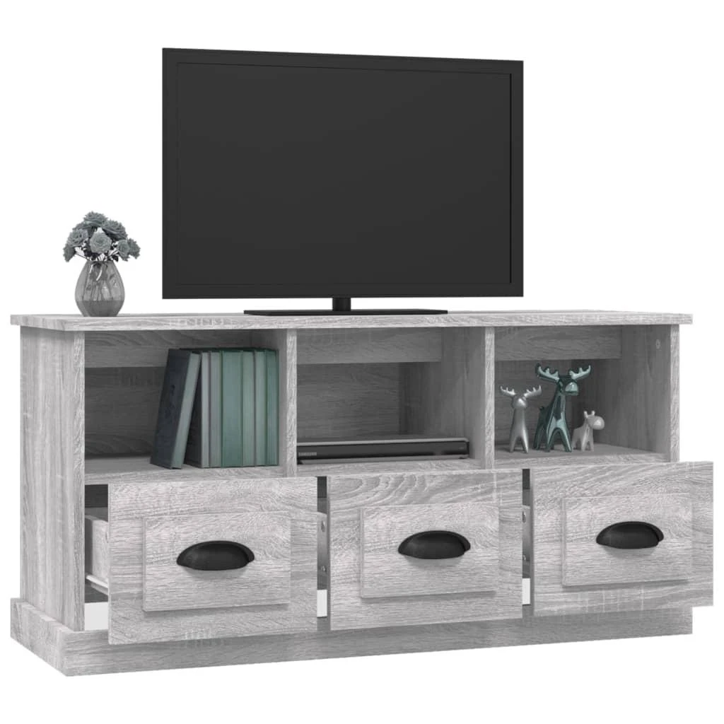 TV staliukas Televizoriaus spintelė, pilka ąžuolo, 100x35x50cm, mediena