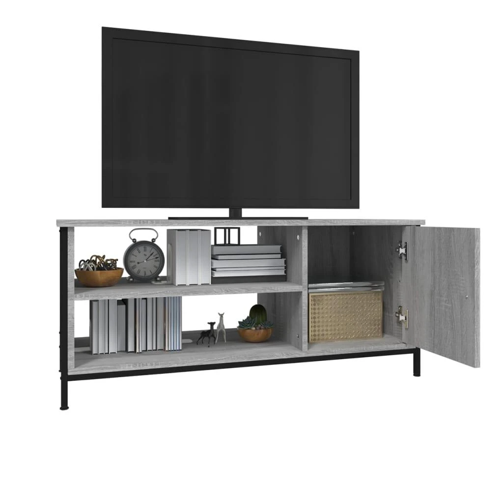 TV staliukas Televizoriaus spintelė, pilka ąžuolo, 100x40x45cm, mediena