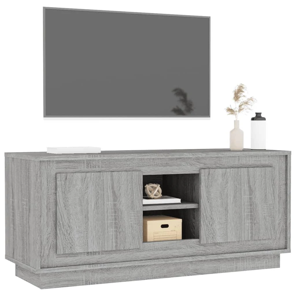 TV staliukas Televizoriaus spintelė, pilka ąžuolo, 102x35x45cm, mediena