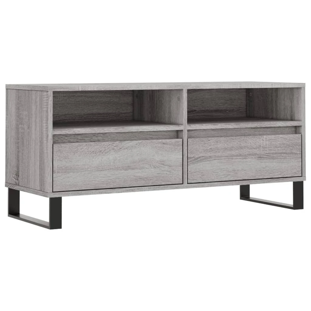 TV staliukas Televizoriaus spintelė, pilka ąžuolo, 100x34,5x44,5cm, mediena