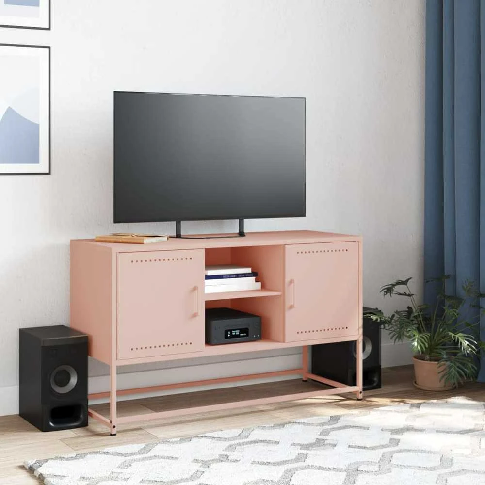 TV staliukas Televizoriaus spintelė, rožinė, 100,5x39x60,5cm, plienas