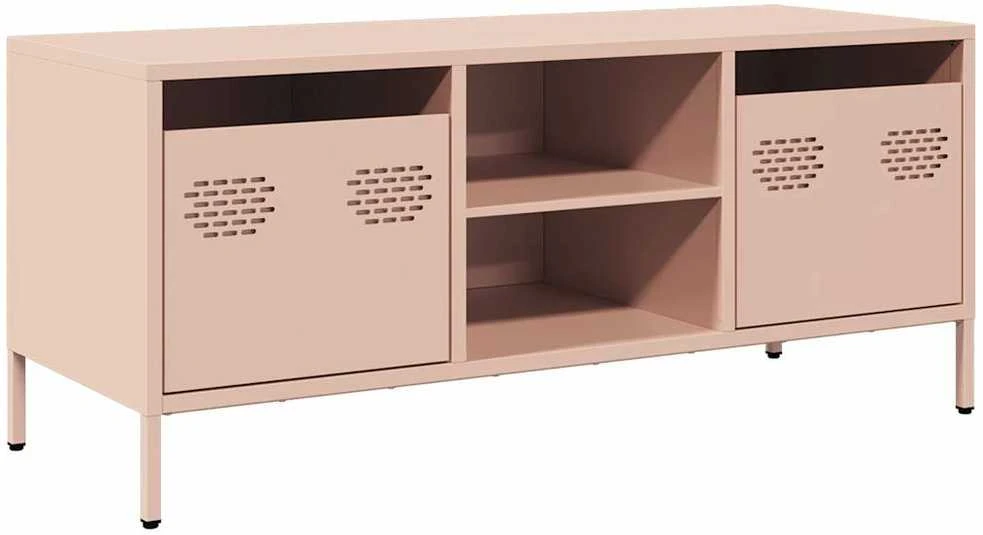 TV staliukas Televizoriaus spintelė, rožinė, 101,5x39x43,5cm, plienas