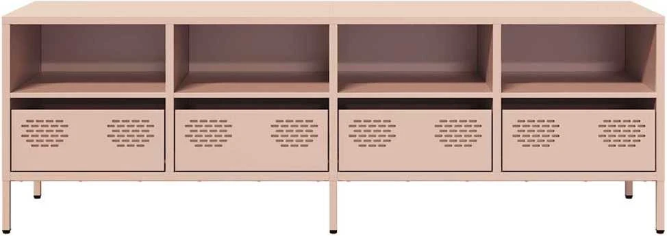 TV staliukas Televizoriaus spintelė, rožinė, 135x39x43,5cm, plienas