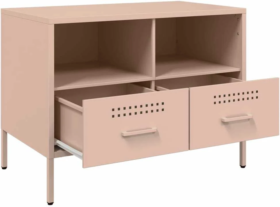 TV staliukas Televizoriaus spintelė, rožinės spalvos, 68x39x50,5cm, plienas