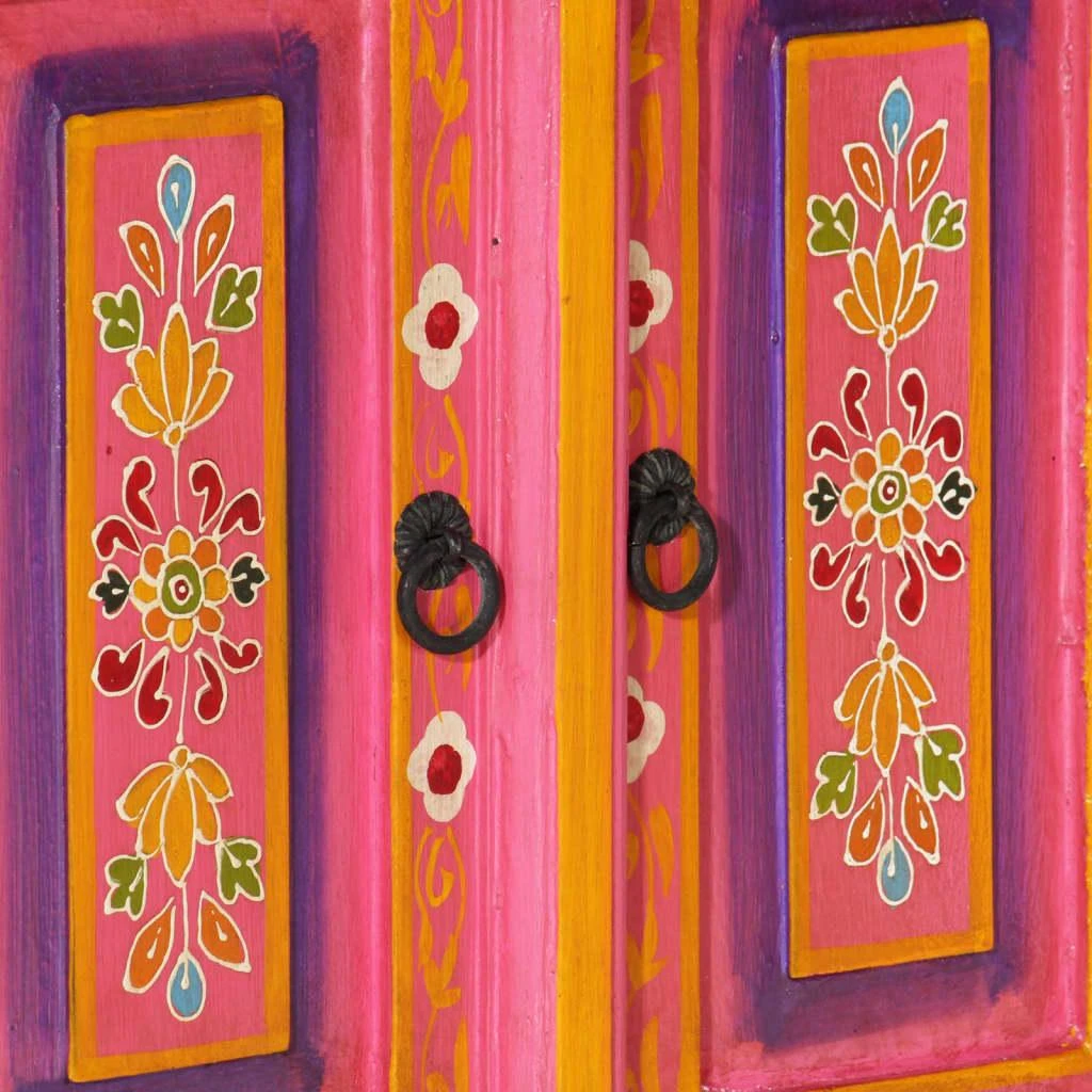 TV staliukas Televizoriaus spintelė, rožinė, 110x30x40cm, mango masyvas