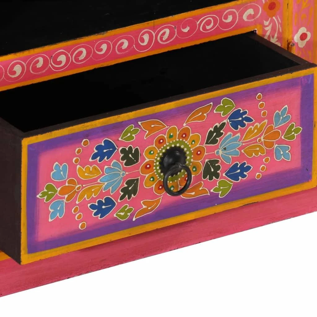 TV staliukas Televizoriaus spintelė, rožinė, 110x30x40cm, mango masyvas