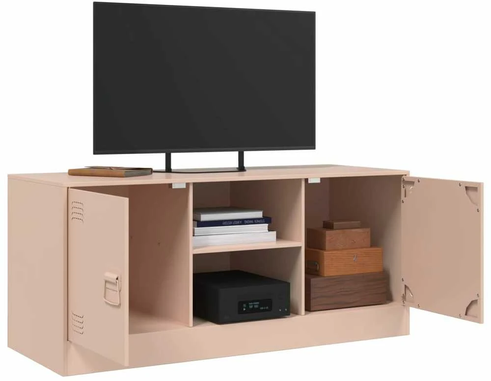TV staliukas Televizoriaus spintelė, rožinės spalvos, 99x39x44cm, plienas