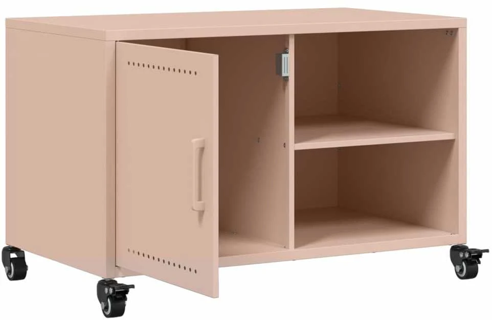 TV staliukas Televizoriaus spintelė, rožinės spalvos, 68x39x43,5cm, plienas