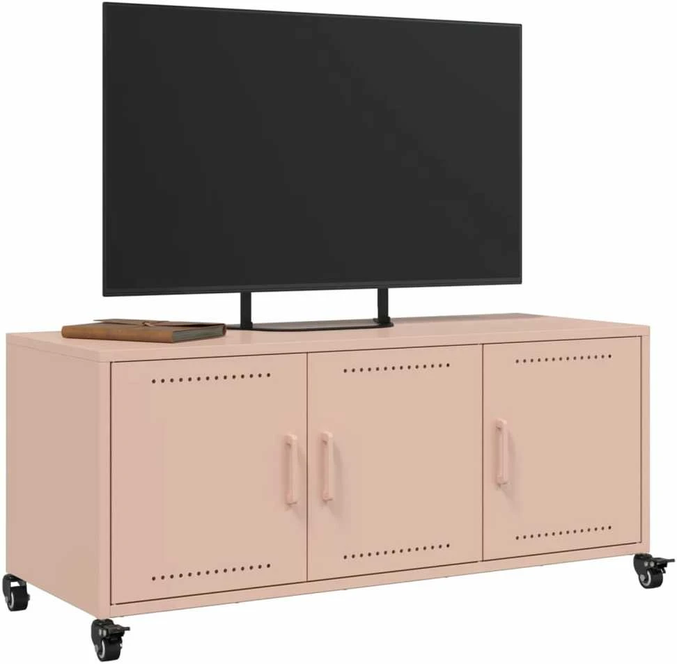 TV staliukas Televizoriaus spintelė, rožinė, 100,5x39x43,5cm, plienas