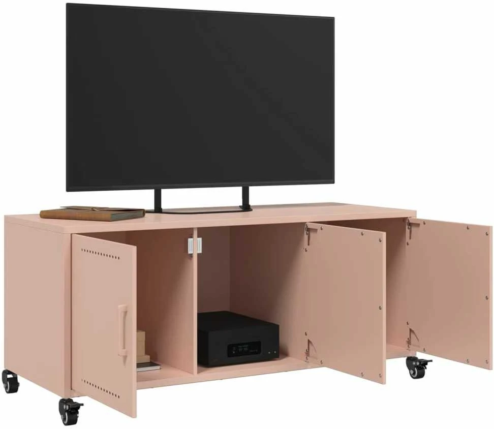 TV staliukas Televizoriaus spintelė, rožinė, 100,5x39x43,5cm, plienas