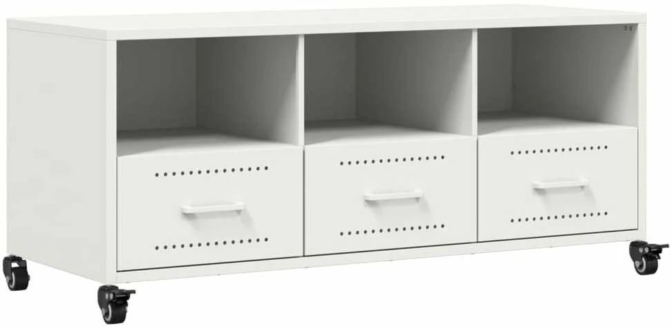TV staliukas Televizoriaus spintelė, balta, 100,5x39x43,5cm, plienas