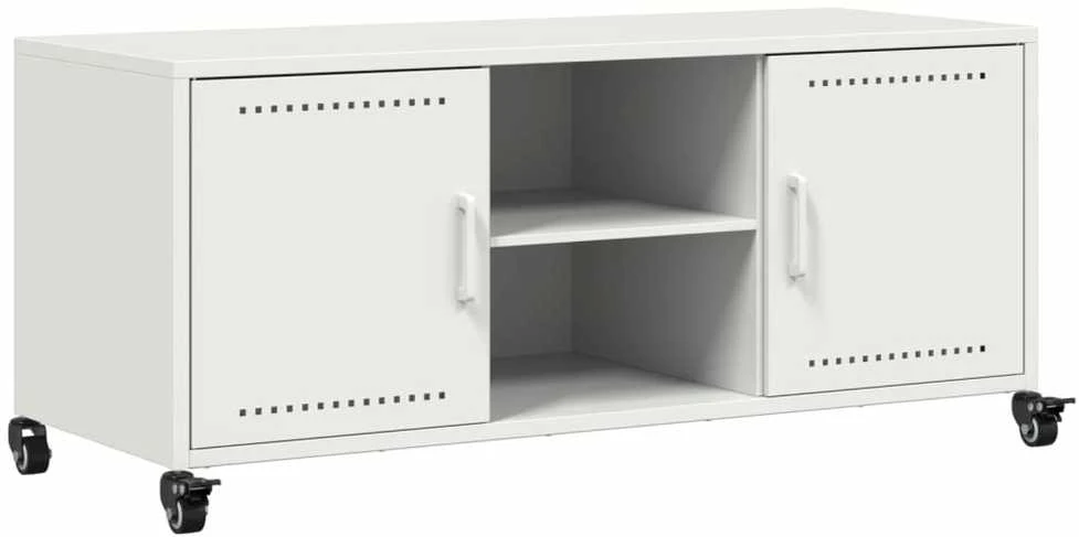 TV staliukas Televizoriaus spintelė, balta, 100,5x39x43,5cm, plienas