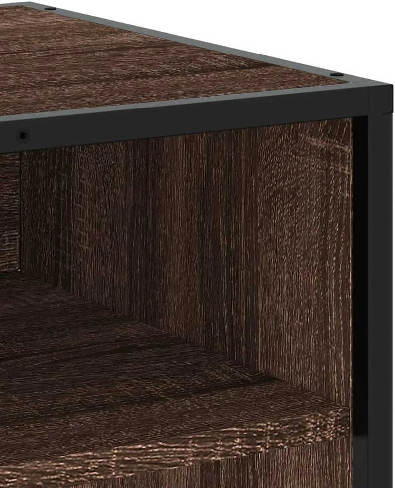TV staliukas Televizoriaus spintelė, ruda, 120,5x40x46cm, mediena ir metalas