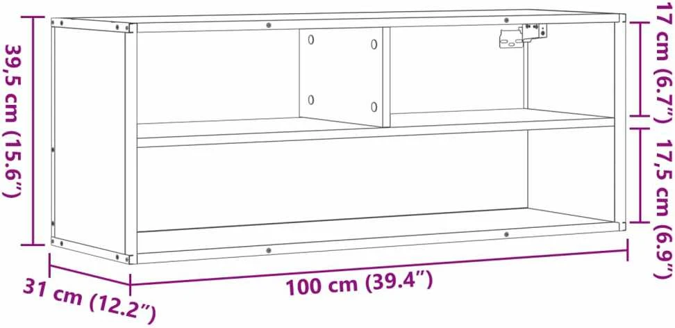 TV staliukas Televizoriaus spintelė, ruda, 100x31x39,5cm, mediena/metalas