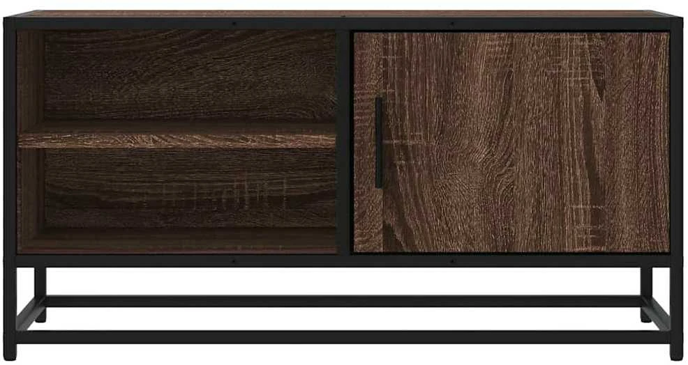 TV staliukas Televizoriaus spintelė, ruda, 80x34,5x40cm, mediena ir metalas