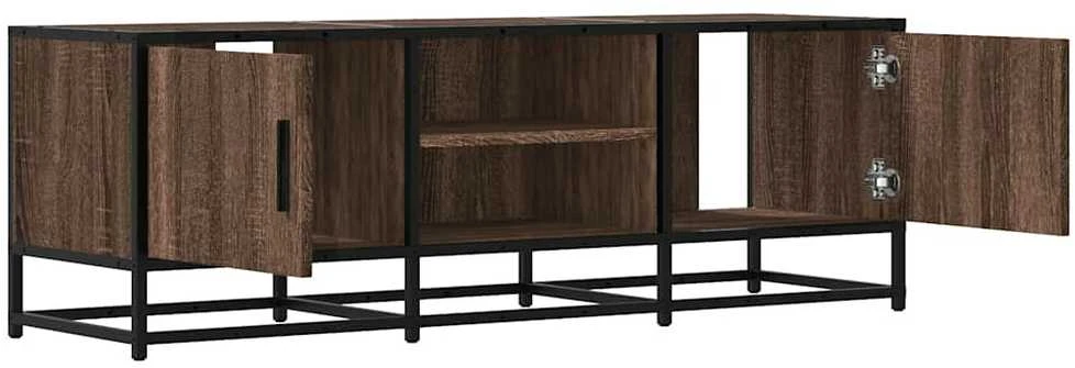 TV staliukas Televizoriaus spintelė, ruda, 120x35x41cm, mediena ir metalas