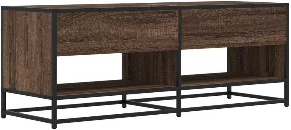 TV staliukas Televizoriaus spintelė, ruda, 120,5x40x46cm, mediena ir metalas