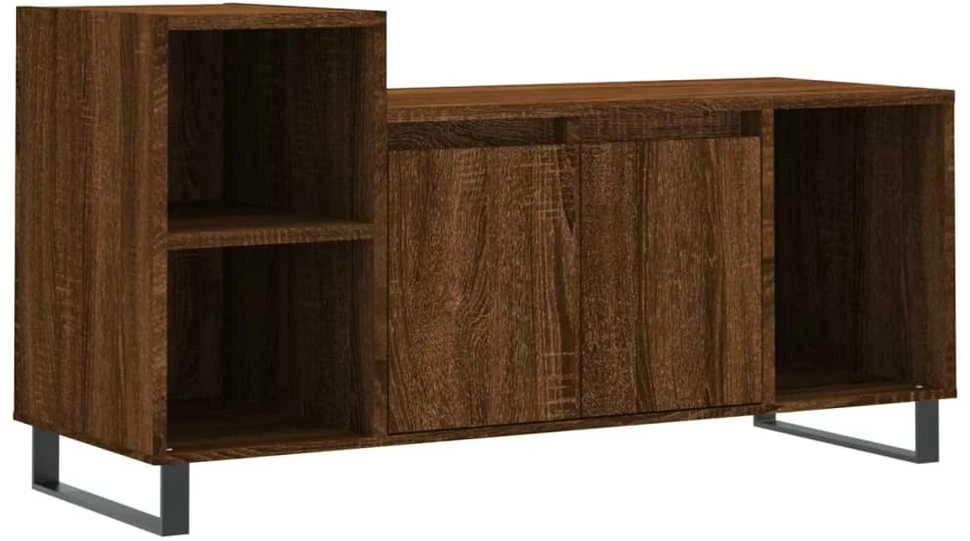 TV staliukas Televizoriaus spintelė, ruda ąžuolo, 100x35x55cm, mediena