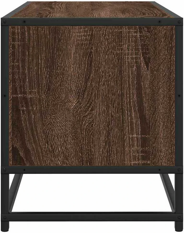 TV staliukas Televizoriaus spintelė, ruda, 80x34,5x40cm, mediena ir metalas
