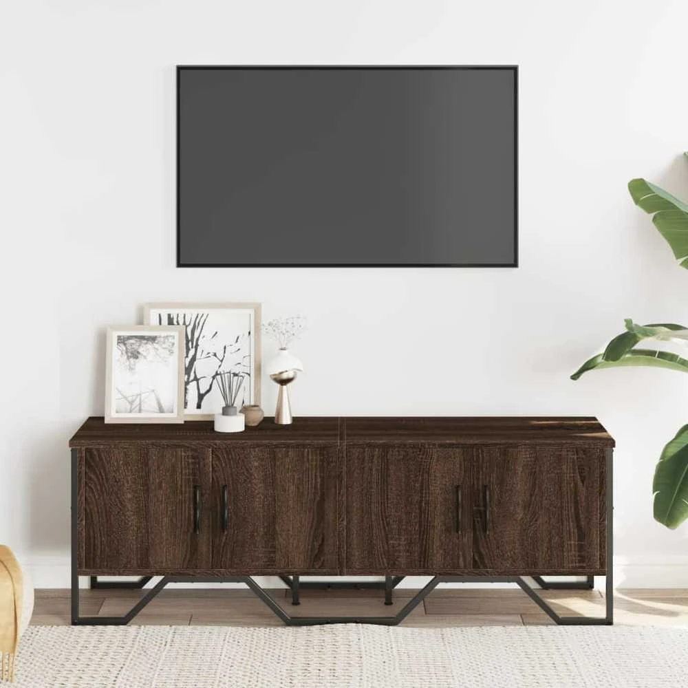 TV staliukas Televizoriaus spintelė, ruda ąžuolo, 122x34x41cm, mediena