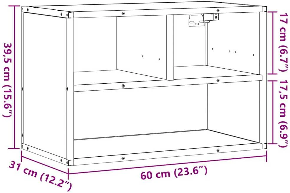 TV staliukas Televizoriaus spintelė, ruda, 60x31x39,5cm, mediena/metalas