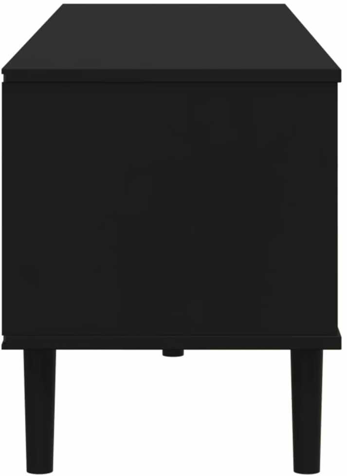TV staliukas Televizoriaus spintelė SENJA, juoda, 158x40x49cm, pušis