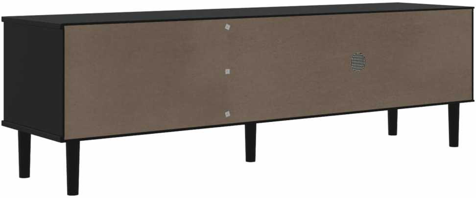 TV staliukas Televizoriaus spintelė SENJA, juoda, 158x40x49cm, pušis