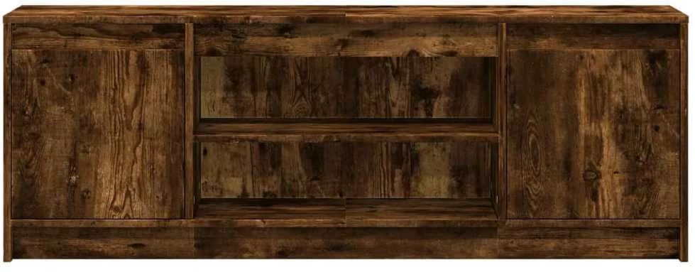 TV staliukas Televizoriaus spintelė su LED, dūminė, 139,5x34x50cm, mediena
