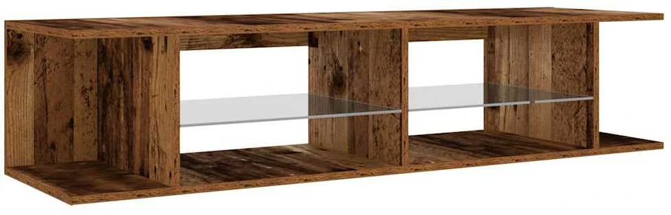 TV staliukas Televizoriaus spintelė su LED, medienos, 135x39x30cm, mediena