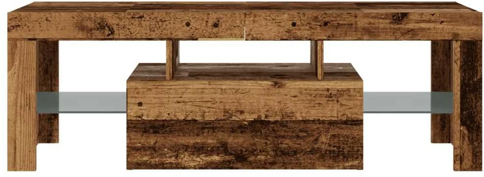TV staliukas Televizoriaus spintelė su LED, medienos, 120x36,5x40cm, mediena