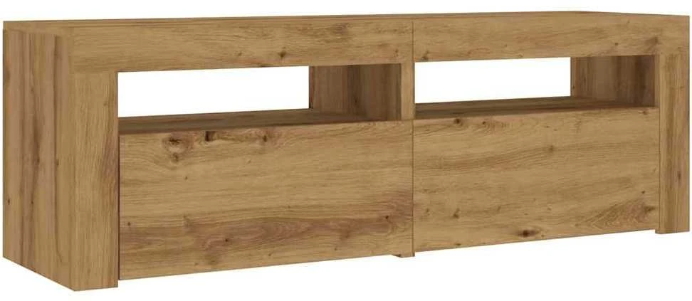 TV staliukas Televizoriaus spintelė su LED, artisano, 120x35x40cm, mediena