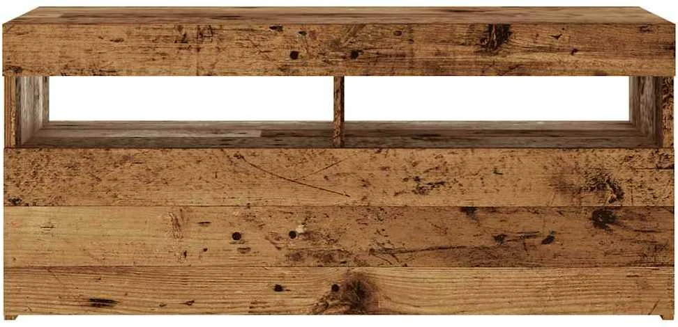 TV staliukas Televizoriaus spintelė su LED, medienos, 90x35x40cm, mediena