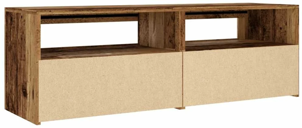 TV staliukas Televizoriaus spintelė su LED, medienos, 120x35x40cm, mediena