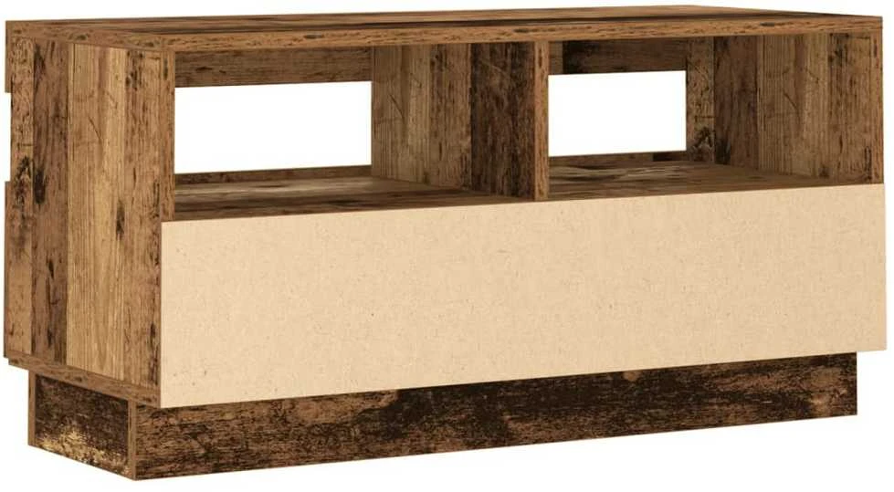 TV staliukas Televizoriaus spintelė su LED, medienos, 80x35x40cm, mediena