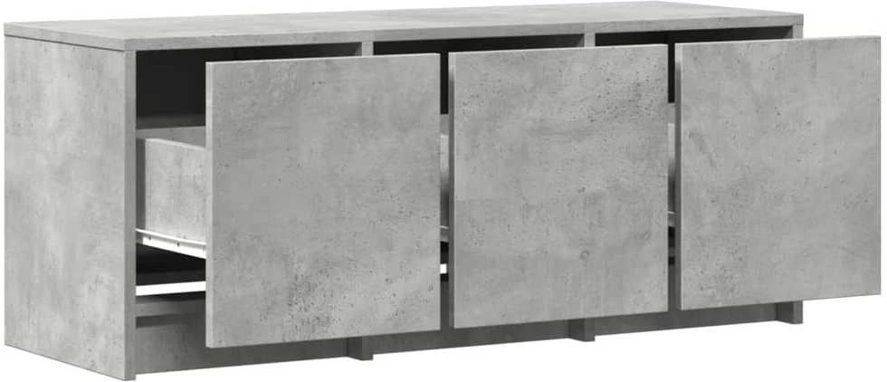 TV staliukas Televizoriaus spintelė su LED, betono, 97x34x40cm, mediena