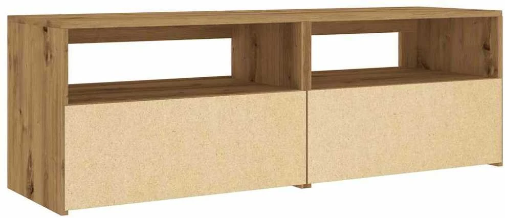 TV staliukas Televizoriaus spintelė su LED, artisano, 120x35x40cm, mediena