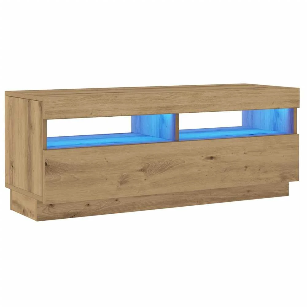 TV staliukas Televizoriaus spintelė su LED, artisano, 100x35x40cm, mediena