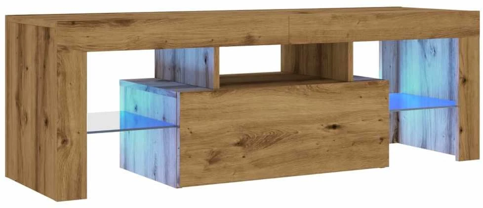 TV staliukas Televizoriaus spintelė su LED, artisano, 120x36,5x40cm, mediena