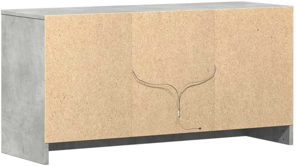 TV staliukas Televizoriaus spintelė su LED, betono, 100x34x50cm, mediena
