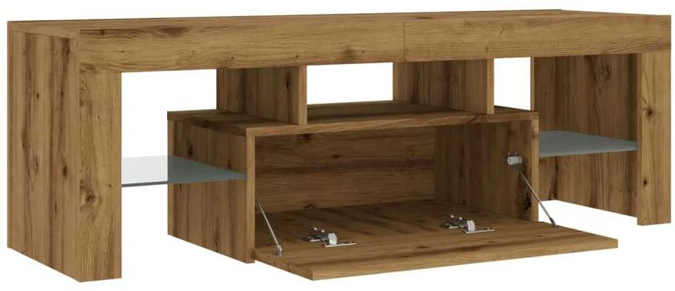 TV staliukas Televizoriaus spintelė su LED, artisano, 120x36,5x40cm, mediena